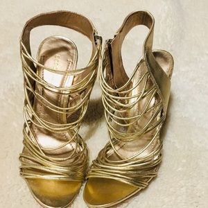 BCBG Gold Strappy sandals-9.5